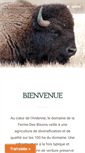 Mobile Screenshot of fermedesbisons.be
