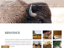 Tablet Screenshot of fermedesbisons.be